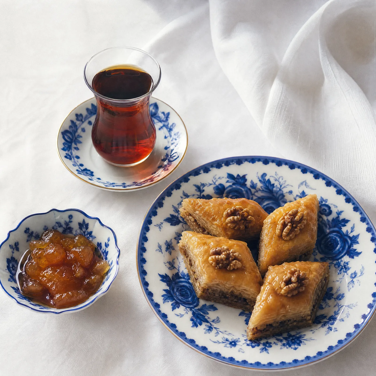 Tea with pakhlava
